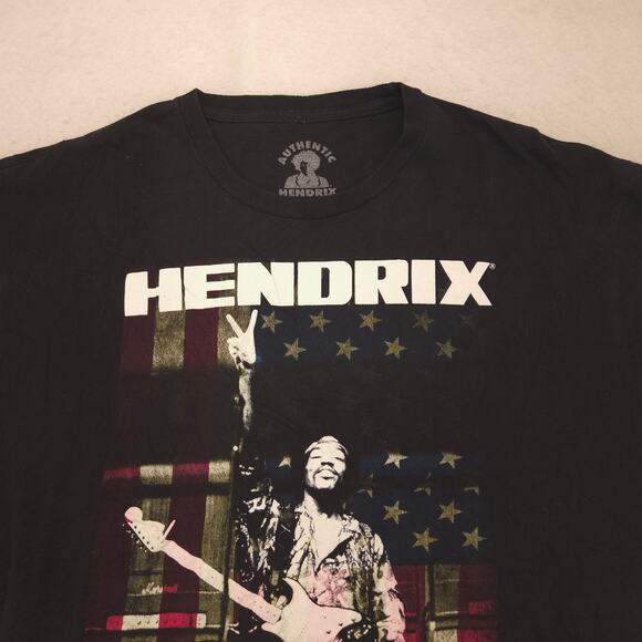 Jimi Hendrix Band Crew Neck Short Sleeve Graphic T Shirt Mens Size 2XL Black - Picture 1 of 9